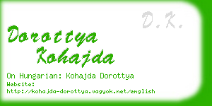 dorottya kohajda business card